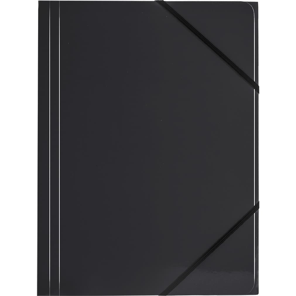 Teczka A4 z gumką na rogach czarna 350g. BT600-V TETIS