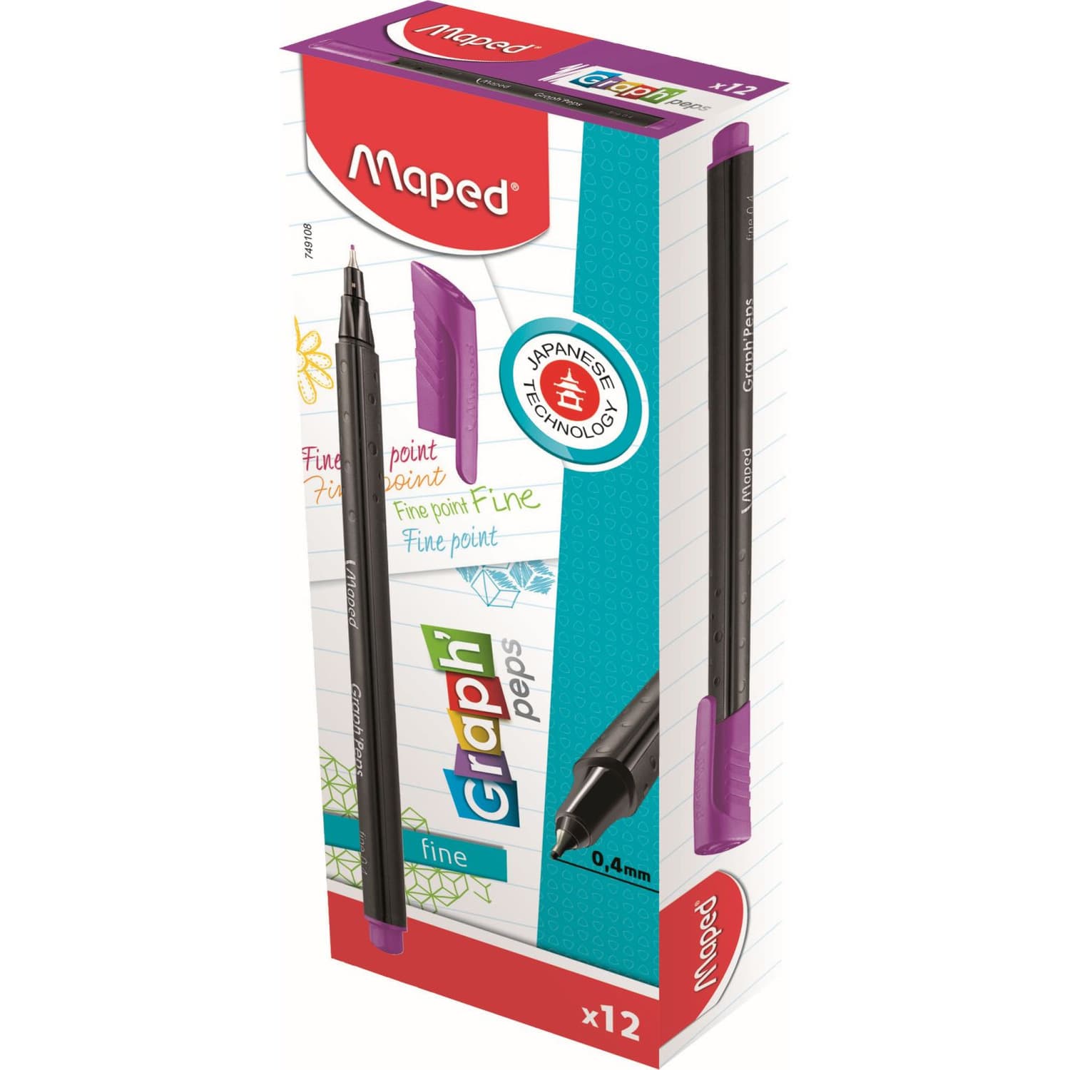 Cienkopis Graph Peps fioletowy 749108 MAPED