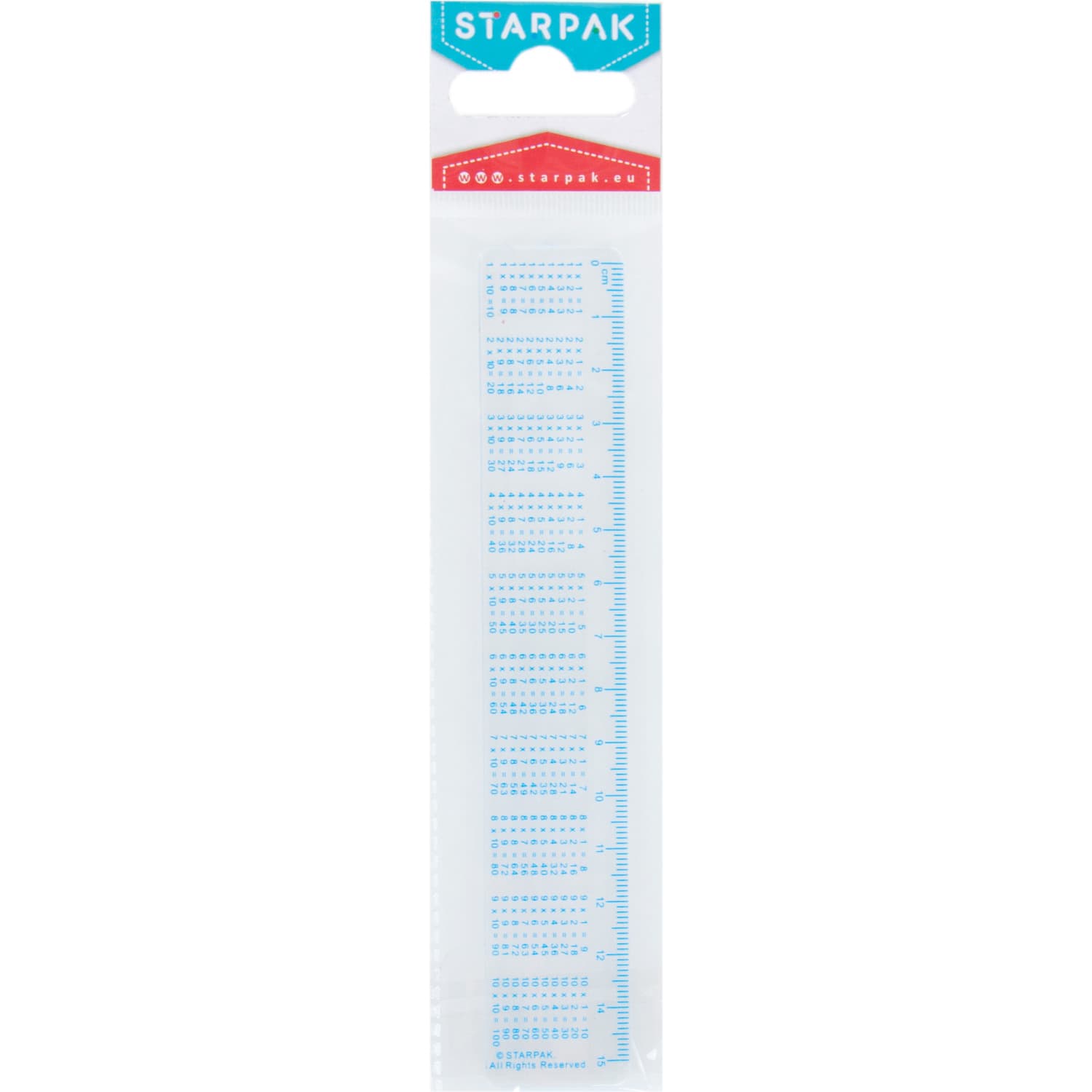 Linijka 15cm z tabliczką mnożenia STARPAK 163096