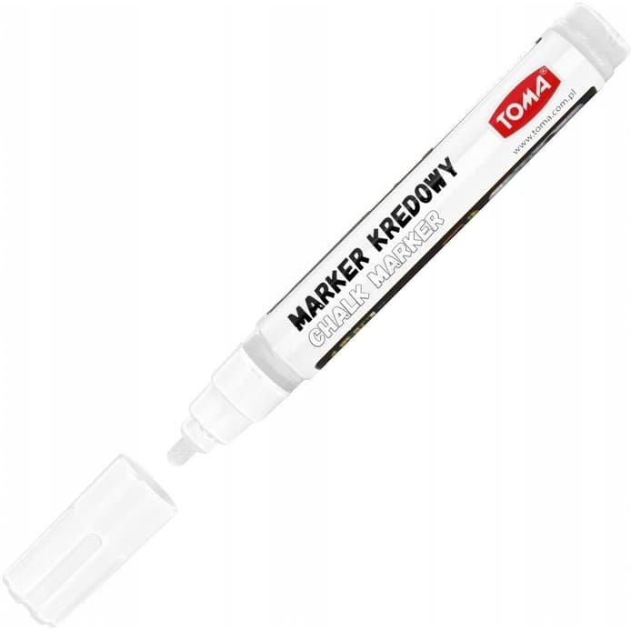 Marker kredowy końcówka 4.5mm biały TO-292 02 TOMA