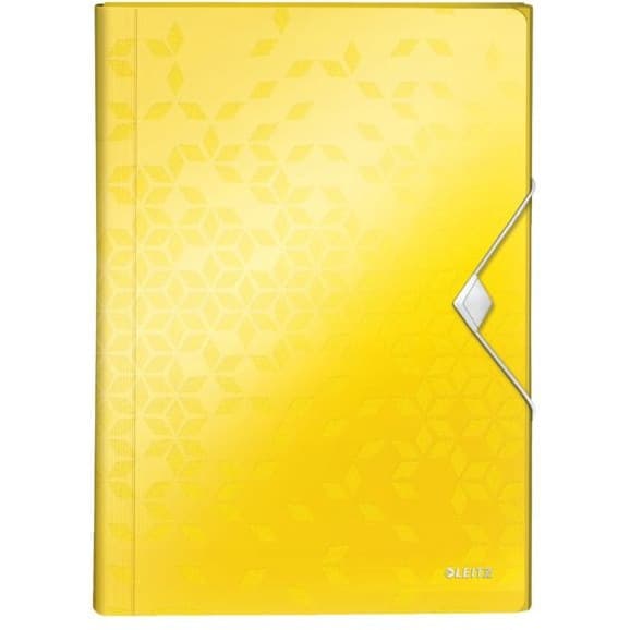 Teczka z 6 przegródkami PP Leitz WOW, żółta 45890016