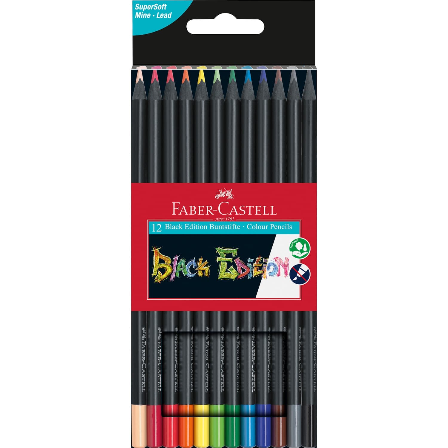 Kredki trójkatne BLACK EDITION 12kol. FABER CASTEL 116412