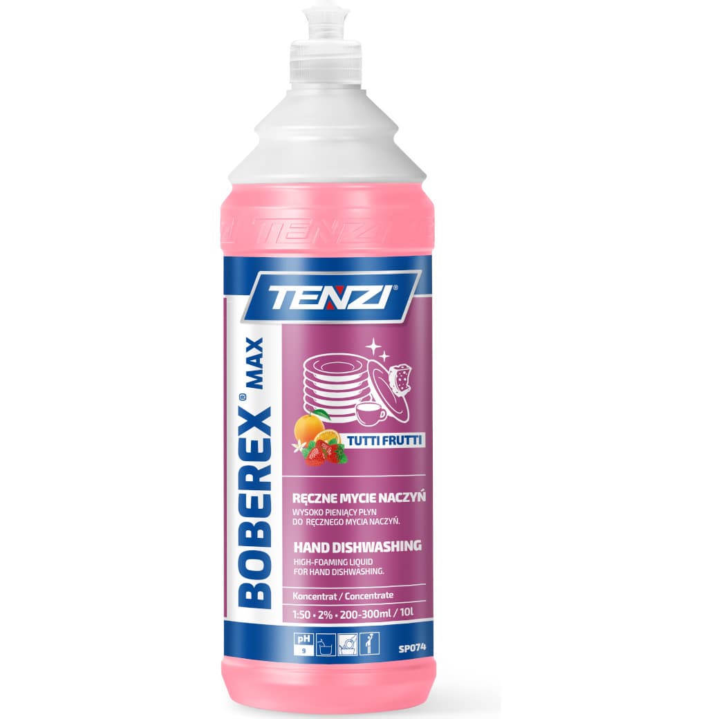 Płyn TENZI BOBEREX MAX TUTTI FRUTTI do ręcznego mycia naczyń zapach owocowy 1L (SP-74/001)