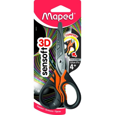 Nożyczki SENSOFT FLUO 13cm MAPED 484310