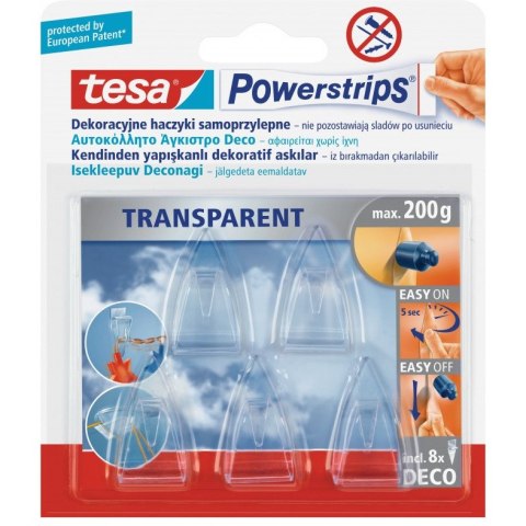 Plastry samop. 8szt.+Haczyki 5szt.TESA POWERSTRIPS Deco 58900-00017-0