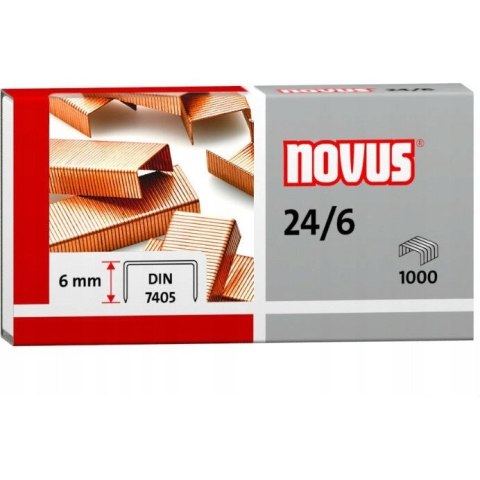 Zszywki miedziowane 24/6 1000szt NOVUS 040-0206