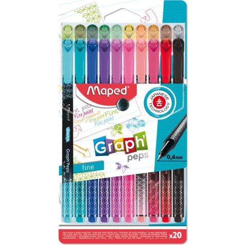 Cienkopis Graph Peps Deco 20 szt etui pud. z zaw. 749051 MAPED