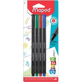 Cienkopis Graph Peps kolory Basic 4 szt blister 749144 MAPED