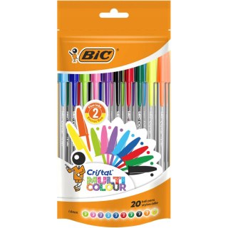 Długopis BIC CRISTAL MULTI COLOR mix (op 20 szt.) 942049