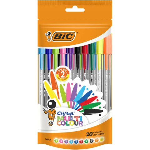 Długopis BIC CRISTAL MULTI COLOR mix (op 20 szt.) 942049