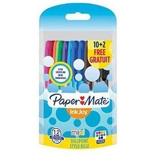 Długopisy INKJOY mini 100ST BAG 10+2 mix 1956640 PAPER MATE