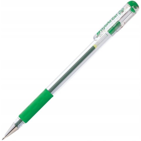 Pióro żelowe PENTEL K116 zielone z gumowym uchwytem Hybrid Gel Grip