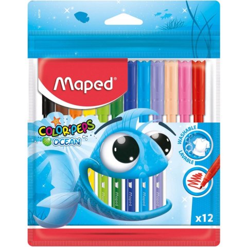 Flamastry COLORPEPS OCEAN 12 kolorów ETUI 845720 MAPED