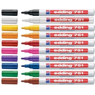 Marker lakierowy 1-2mm 751 czerwony okrągła końcówka 751/002/CZ EDDING