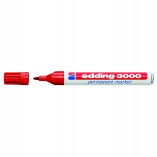 Marker EDDING 3000/002 czerwony okrągłą końcówka