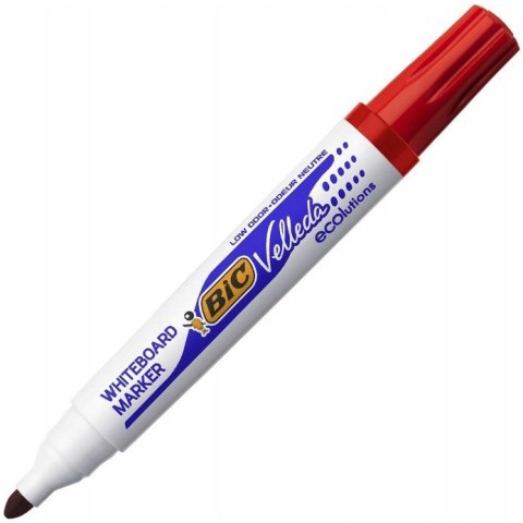 Marker VELLEDA 1701 suchościeralny czerwony BIC ECO okrągła końcówka 904939