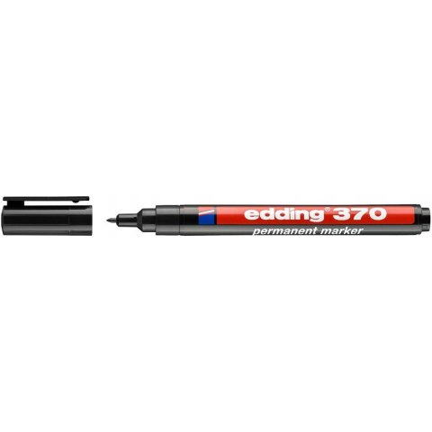 Marker permanentny 370 czarny okrągła końcówka 1mm 370/001/C EDDING