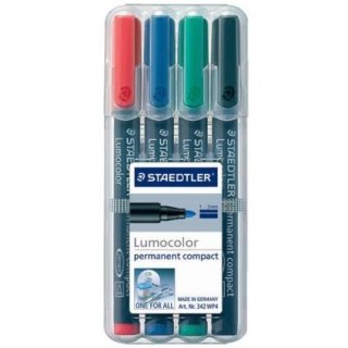 Marker permanentny 4szt. w etui COMPACT 342WP4 STAEDTLER