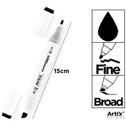 Marker alkoholowy dwustronny BLACK PP915-120 ARTIX