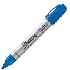 Marker pernamentmy SHARPIE niebieski okrągła końcówka obudowa metalowa S0945730