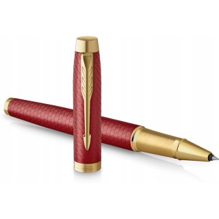 Pióro kulkowe IM PREMIUM RED złote wykończenie 2143647 PARKER