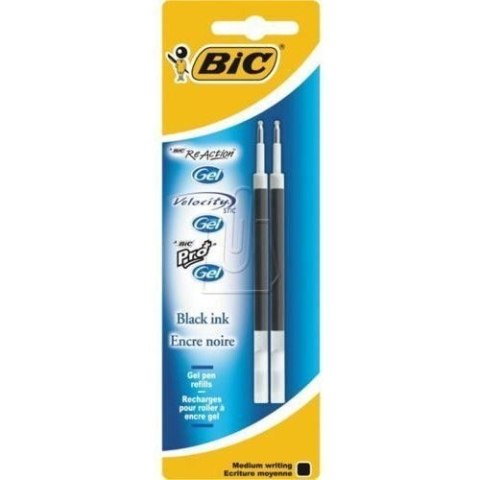 Wkłady do Pro+ React Gel / Vellocity Gel Czarne Blister 2 BIC 862228