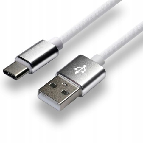 Kabel USB-A -> USB-C 1,5m 3A silikonowy biały EVERACTIVE (CBS-1.5CW)