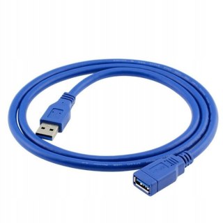 Kabel przedłużacz USB-A/M -> USB-A/F 1,5m niebieski USB 3.0 RETOO E391/USB310