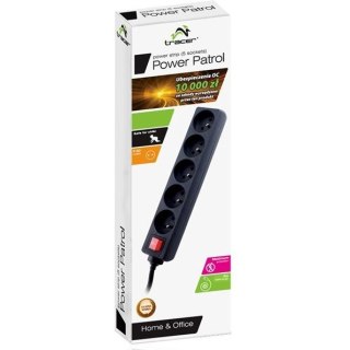 Listwa PowerPatrol czarna 3m 5 gniazd TRACER TRALIS20730