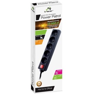 Listwa TRACER PowerPatrol czarna 1.8m 5gniazd TRL-100A