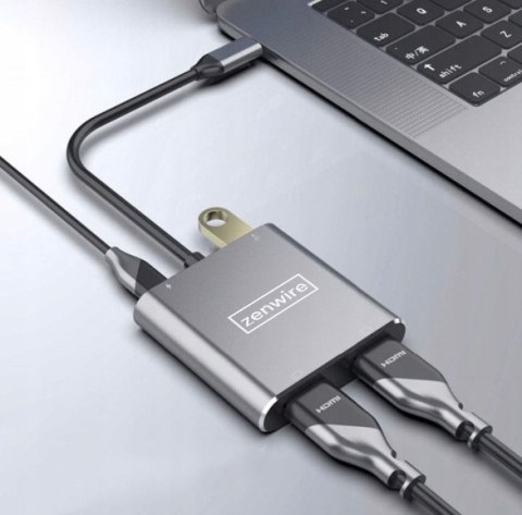 Stacja dokująca ZENWIRE (USH192) USB-C -> 2xHDMI 4K/USB-C 3.1/USB 3.0