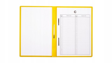 Skoroszyt na akta osobowe A4 wpinany do segregatora 10 sztuk żółty ST-23-04 BIURFOL