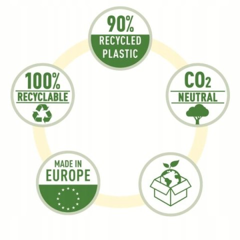 Przekładki Recycle 1 - 20, A4, PP, czarne 12110000 LEITZ