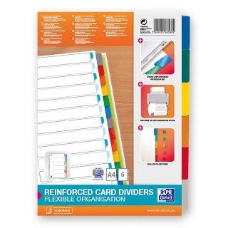 Przekładki kartonowe A4 MYLAR 1-6 kolor ELBA 100204976