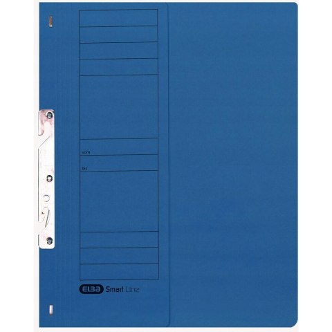 Skoroszyt wpinany do segregatora hakowy 1/2 A4 niebieski kartonowy 100551890 ELBA