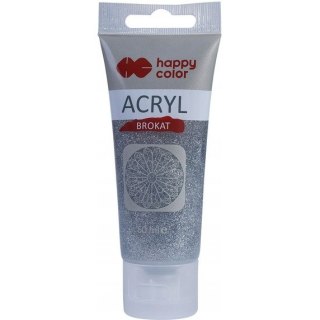 Brokat akrylowy 60ml srebrny Happy Color HA 7370 0060-801