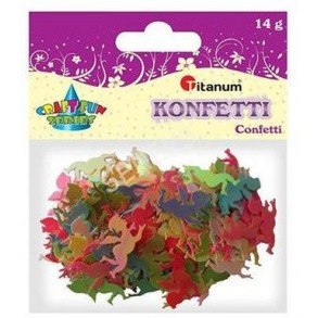 Konfetti ANIOŁKI 14g CR021 30x20mm tęczowe 284815 TITANUM