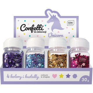 Confetti do dekoracji 30g UNICORN 12szt. INTERDRUK