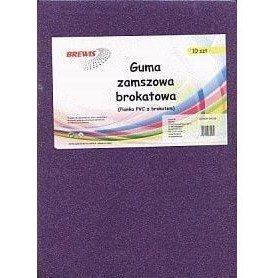 Guma zamszowa A5 10 kol. brokat samoprzylepna GK510B BREWIS