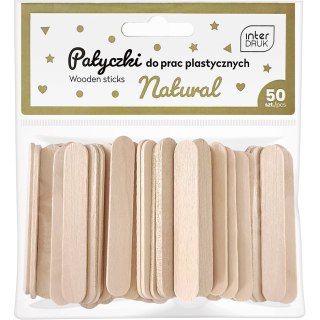 Naturalne patyczki do prac plastycznych 65x10 50szt. INTERDRUK