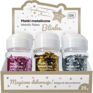 Płatki metaliczne do dekoracji 25g BLINKS 9szt. INTERDRUK