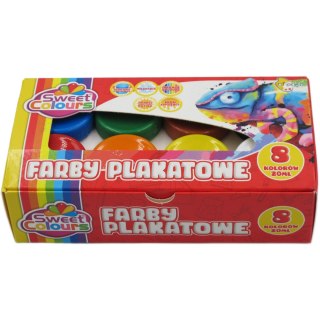 Farby plakatowe 8 kol. 20ml Sweet Colours OTOCKI