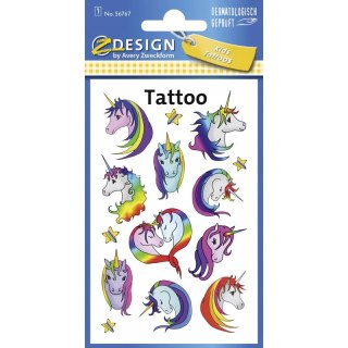 Naklejki tatuaże dla dzieci JEDNOROŻEC 56767 Z-DESIGN KIDS TATTOO AVERY ZWECKFORM