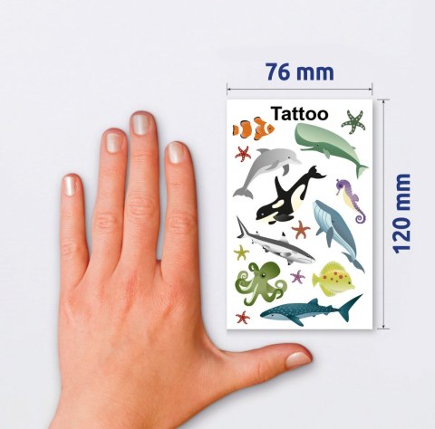 Naklejki tatuaże dla dzieci MORSKIE ZWIERZĘTA 56765 Z-DESIGN KIDS TATTOO AVERY ZWECKFORM