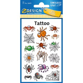 Naklejki tatuaże dla dzieci PAJĄKI 56693 Z-DESIGN KIDS TATTOO AVERY ZWECKFORM