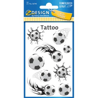 Naklejki tatuaże dla dzieci PIŁKA 56740 Z-DESIGN KIDS TATTOO AVERY ZWECKFORM