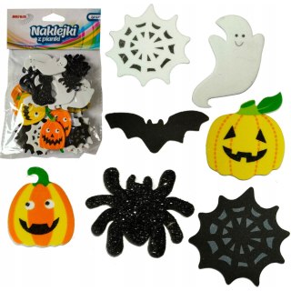 Naklejki z pianki HALLOWEEN dynie, duchy, koty,pajęczyny, nietoperze (40 szt.) PVH3 BREWIS