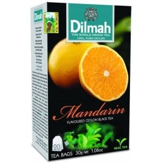 Herbata DILMAH (20 torebek) czarna z aromatem MANDARYNKA