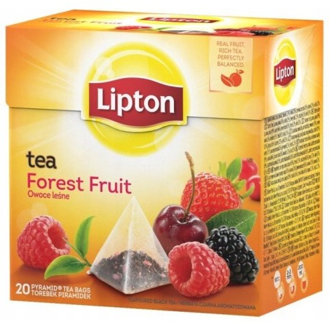 Herbata LIPTON PIRAMID (20 torebek) czarna z aromatem Owoce Leśne FOREST FRUIT 34g