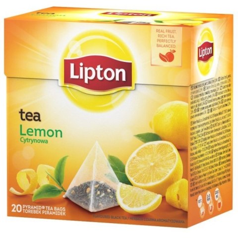 Herbata LIPTON PIRAMID (20 torebek) czarna z aromatem cytryna